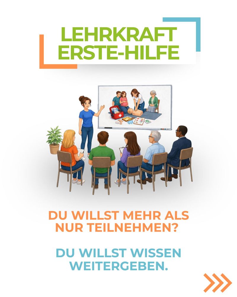 Instagram-Beitrag: Werde Lehrkraft für Erste Hilfe bei Kurszeit